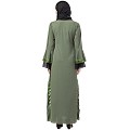 A-line abaya with Black sequins work- Jade Green A-line abaya with Black sequins work- Jade Green